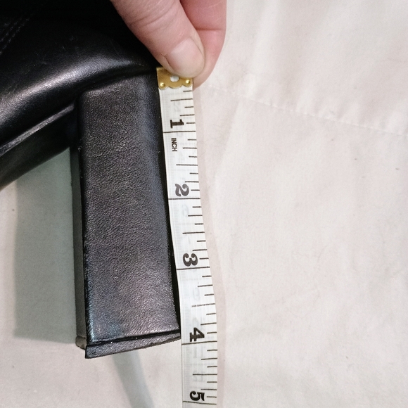 Steve Madden Chunky Platform Shush Black Heeled Boots Sz 10B - Picture 8 of 16